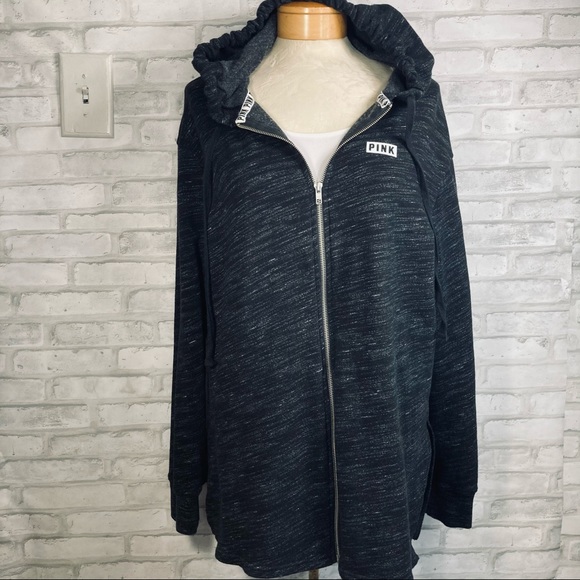 PINK Victoria's Secret Tops - PINK Victoria’s Secret Women’s Full Zip Hoodie L